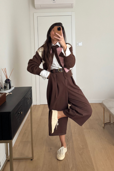 TWENTY Pantalone balloon suede