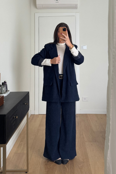 TWENTY Tailleur a costine in velluto