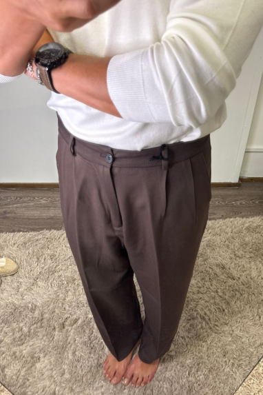 MAN Pantalone taglio sartoriale con pince