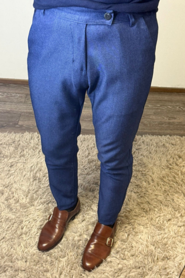 MAN Pantalone dritto con bottone decentrato