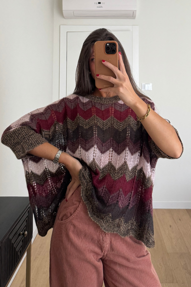 ECO Maglia fantasia chevron