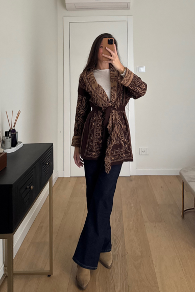 Cardigan fantasia bandana