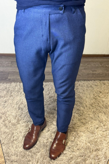 MAN Pantalone dritto con bottone decentrato