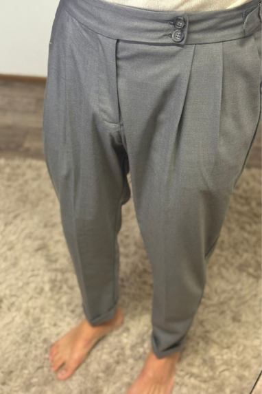 MAN Pantalone sartoriale bottone decentrato