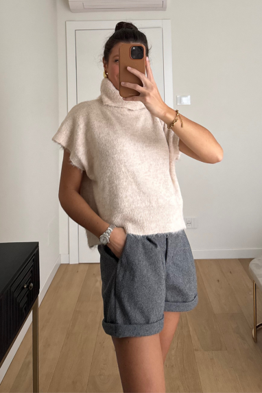 TWENTY Maglione mohair smanicato
