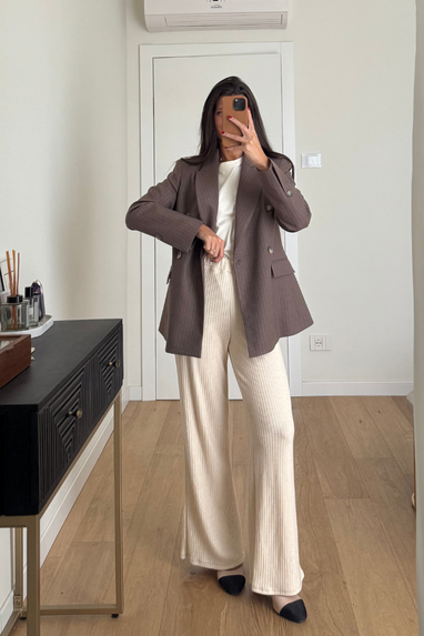 ECO Blazer gessato doppiopetto