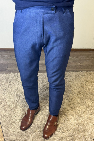 MAN Pantalone dritto con bottone decentrato