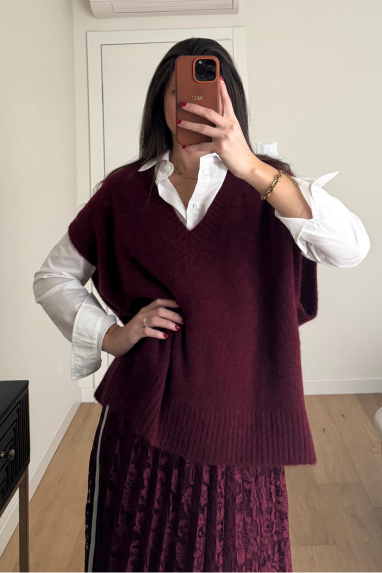 ECO Gilet over in mohair