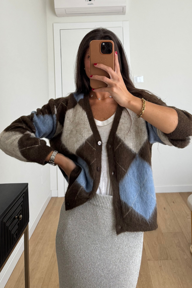 ECO Cardigan a rombi