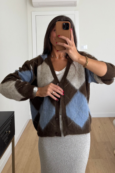 ECO Cardigan a rombi