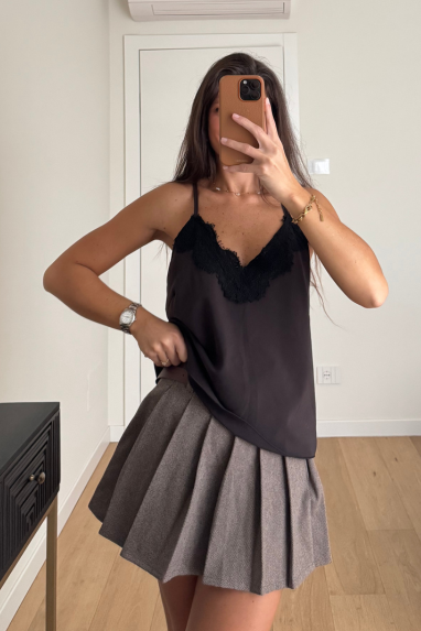 TWENTY Top con dettaglio pizzo