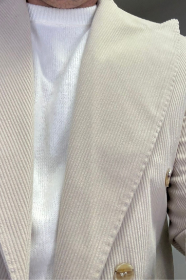 MAN Giacca doppiopetto a costine