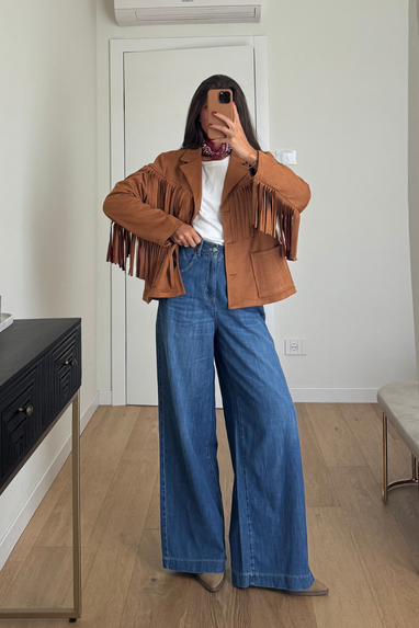 ECO Jeans palazzo con elastico in vita