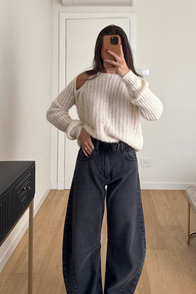 Jeans balloon a vita alta