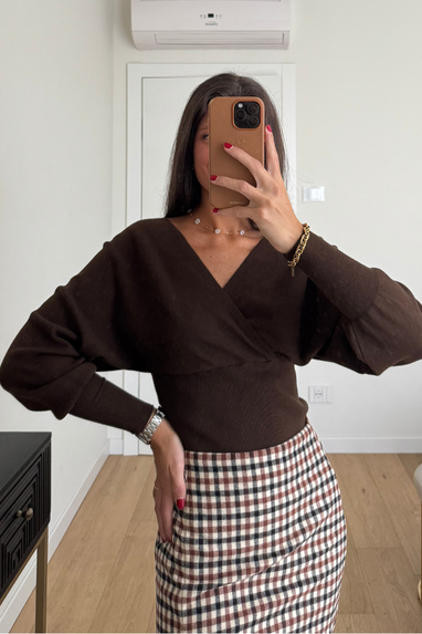 TWENTY Maglia doppio scollo a V