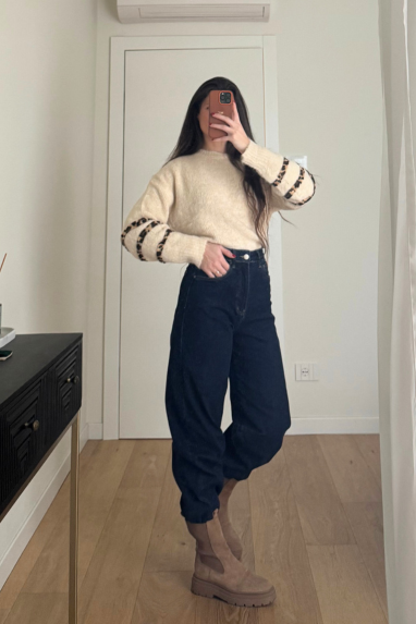 TWENTY Maglia con dettaglio animalier