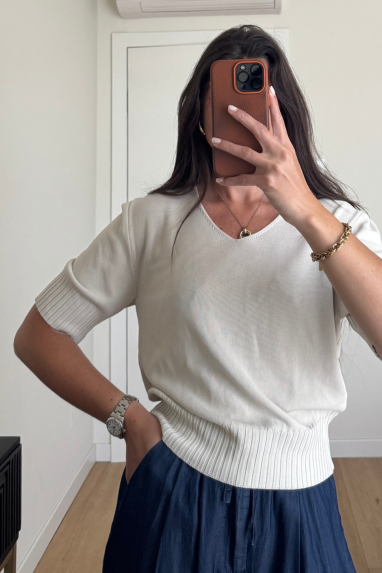 Maglia in filo misto viscosa