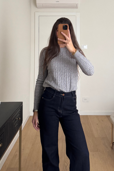 Jeans dritto vita medio alta