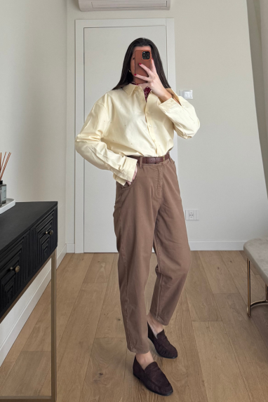 ECO Pantalone con risvolto