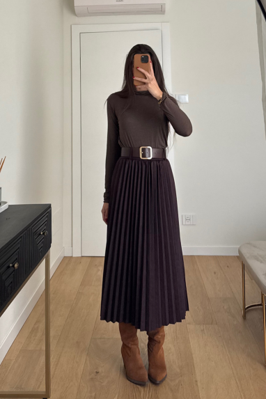 TWENTY Gonna plissettata in ciniglia