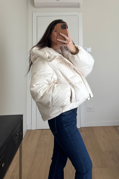 ECO Piumino over con cappuccio