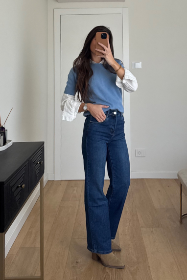 Jeans dritto lavaggio chiaro