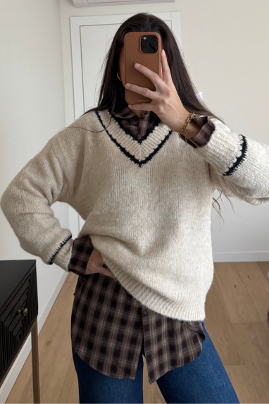 TWENTY Maglia scollo a V con dettagli