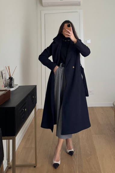 Cappotto lungo doppiopetto