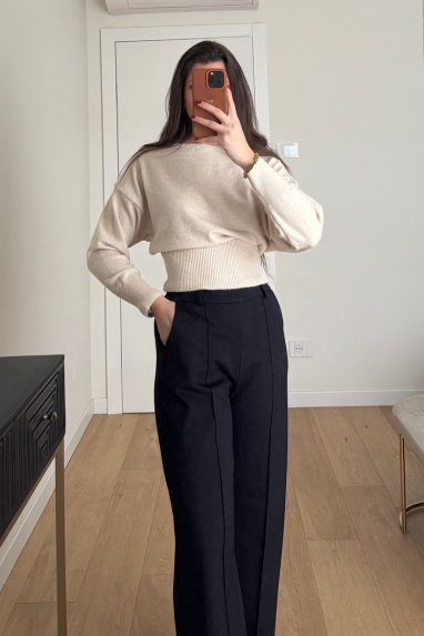 TWENTY Maglia effetto blousé