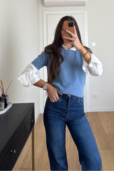 Jeans dritto lavaggio chiaro