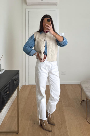 TWENTY Gilet in maglia con lavorazione