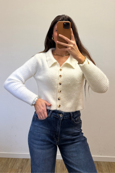 TWENTY Cardigan polo "peluche"