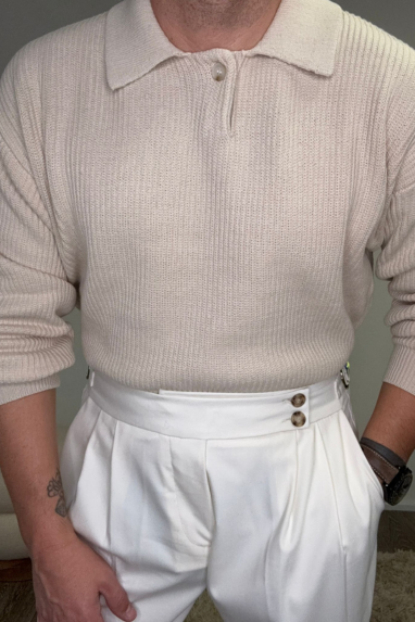 MAN Polo in maglia con bottone