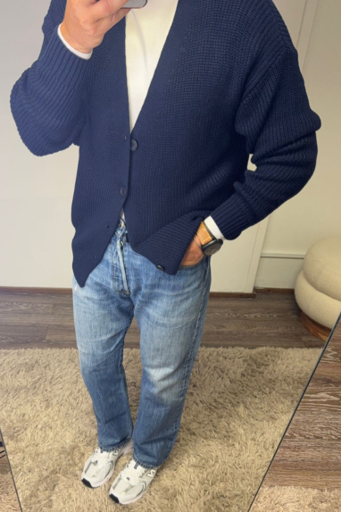 MAN Cardigan misto lana