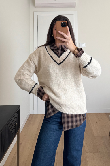 TWENTY Maglia scollo a V con dettagli