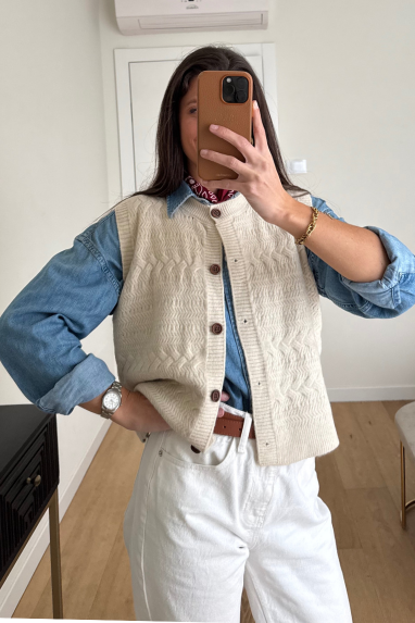 TWENTY Gilet in maglia con lavorazione