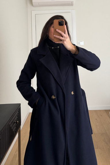Cappotto lungo doppiopetto
