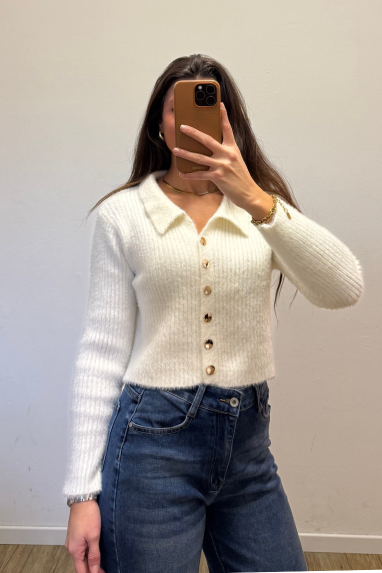 TWENTY Cardigan polo "peluche"