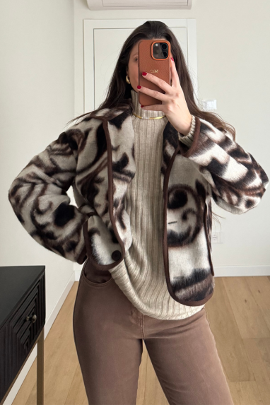 Giacchina fantasia in misto lana