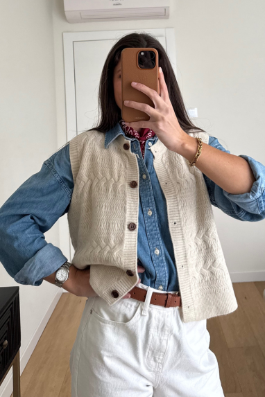 TWENTY Gilet in maglia con lavorazione