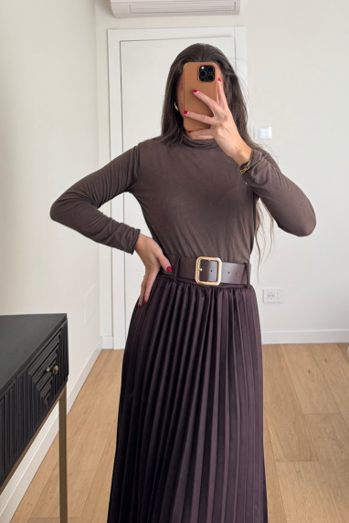 TWENTY Gonna plissettata in ciniglia