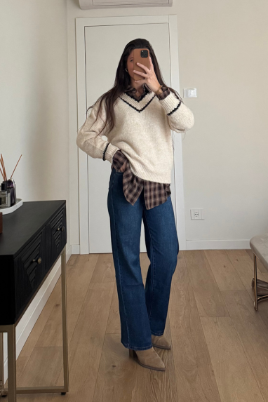 TWENTY Maglia scollo a V con dettagli