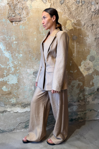 ECO Blazer Doppiopetto Sabbia