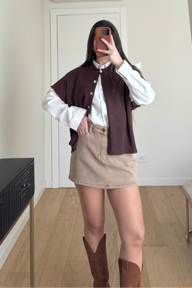 Minigonna jeans elasticizzato