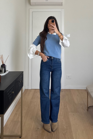 Jeans dritto lavaggio chiaro