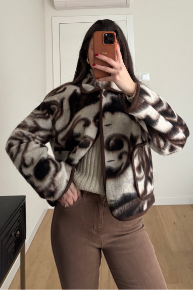 Giacchina fantasia in misto lana