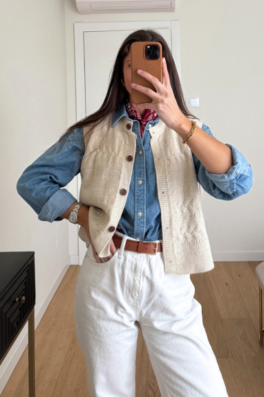 TWENTY Gilet in maglia con lavorazione