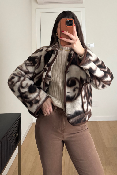 Giacchina fantasia in misto lana