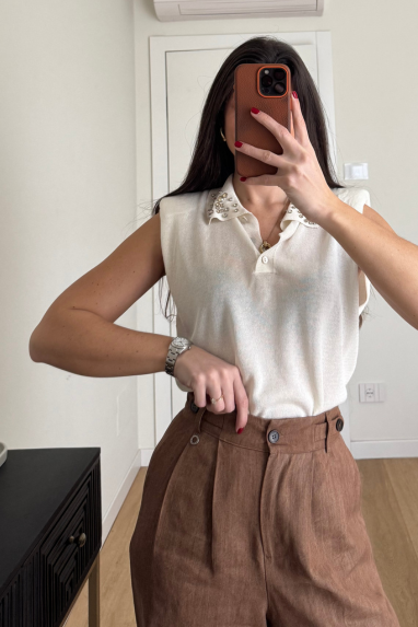 ECO Pantalone balloon con pence