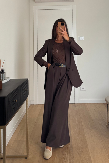 TWENTY Tailleur con pantalone ampio